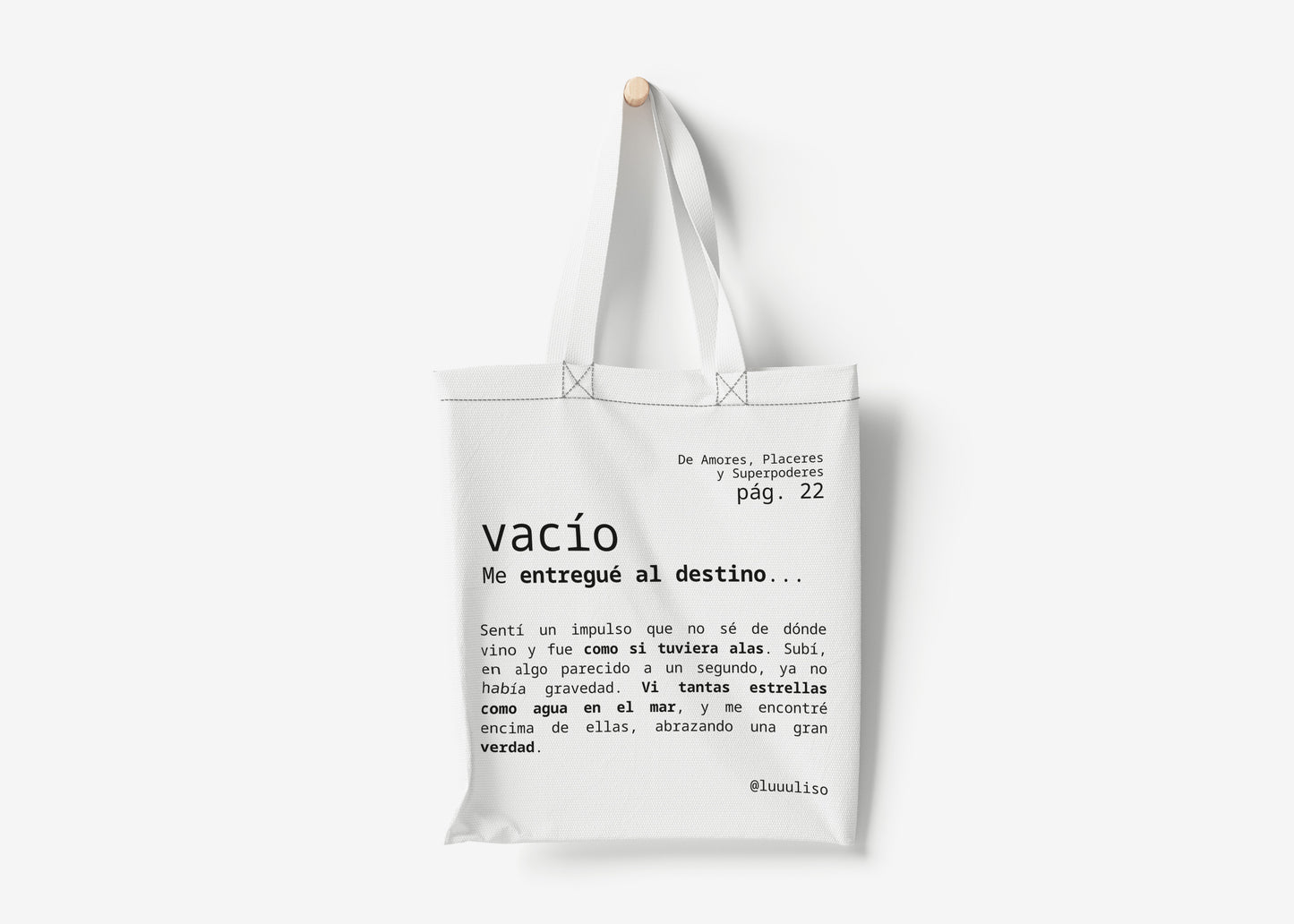 Tote "Vacío" Poema