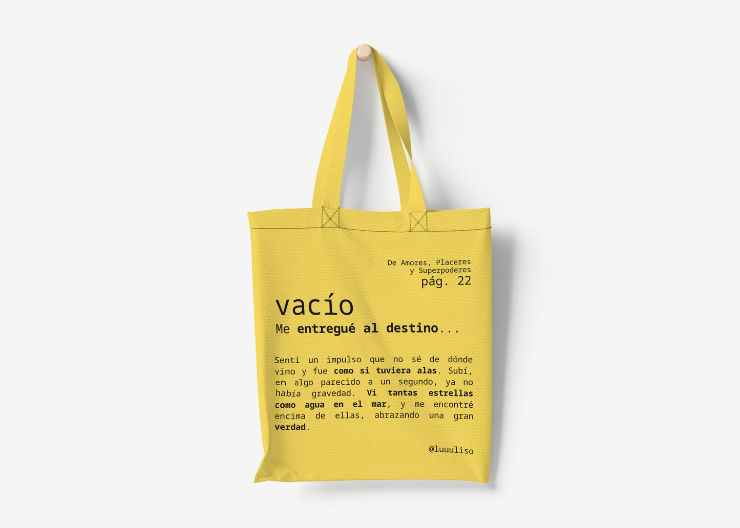 Tote "Vacío" Poema